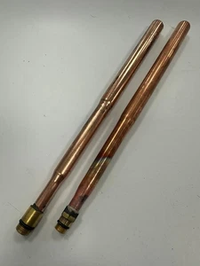 COPPER  TAP TAILS MONOBLOC M10 OR M12 x 15mm - PAIR - Picture 1 of 3