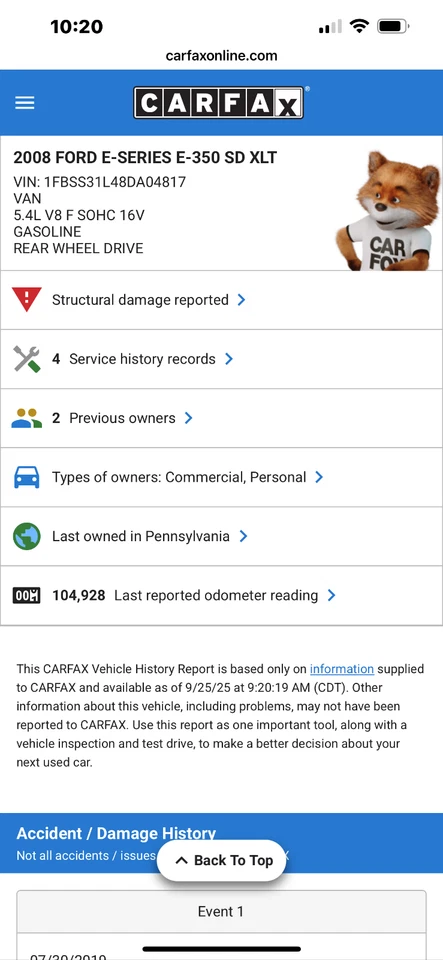 2007-2008 FORD VAN E150 E250 E350 4R75E 5.4L AUTOMATIC Transmission Assy. *121K* - Image 1 of 4