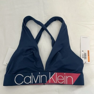 New Calvin Klein Unlined Bralette Size Small Bold Accents QF4935-482 NWT - Image 1 of 3
