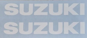 2 x Suzuki Tank Verkleidung Aufkleber Sticker 250mm x 39mm Oracal 651 weiß glänzend groß - Bild 1 von 2