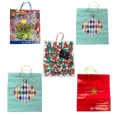 Marshall Field's Shopping Gift Bag Christmas from 80's 90s Set of 5 - Image 1 of 4