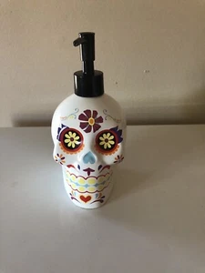 DISPENSADOR DE JABÓN CALAVERA AZÚCAR BLANCA - DÍA DE MUERTOS - NUEVO - Imagen 1 de 4