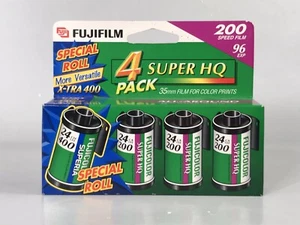 Fujifilm 200 Super HQ 4 Pack X-TRA 400 35mm Film 96 Exposures Exp 08/2002 - Picture 1 of 6