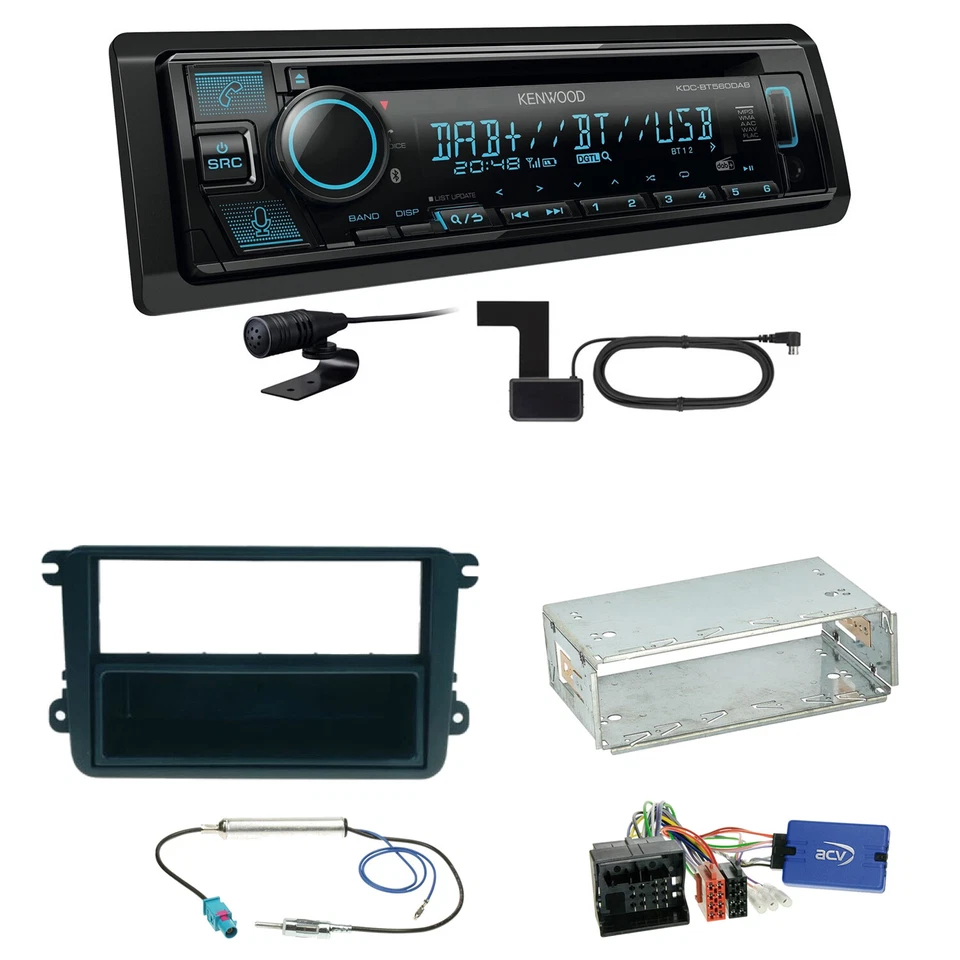 Kenwood KDC-BT560DAB 1-DIN Autoradio USB CD BT DAB Iphone