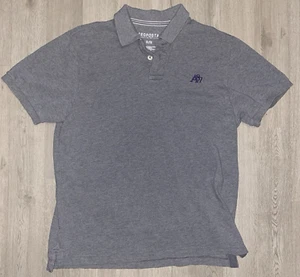 Aeropostale A87 Polo Shirt XL Gray Knit Casual Golf Rugby Classic Short Sleeve - Picture 1 of 10