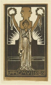 Woman in Roman Dress : Bernard Willem Wierink : 1907 : Archival Art Print - Picture 1 of 2