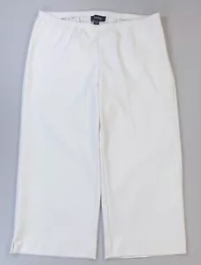 Women's Karen Kane Plus Size White Cropped Pants NEW - Picture 1 of 5
