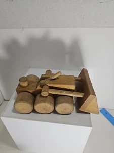 Bulldozer Kinderkram raro juguete de madera artesanal alemán de colección - Imagen 1 de 7