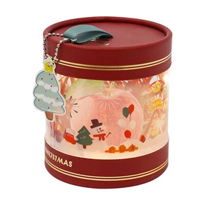10PCS Christmas Candy Box Christmas Apple Box Christmas Gift Box W/Ambient Light - Picture 1 of 21