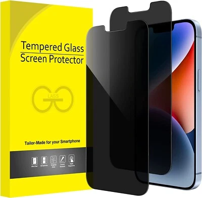 Privacy Anti-Spy Glass Screen Protector For iPhone 17 16 15 14 13 11 Pro Max Air - Image 1 of 4