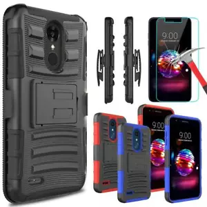 Funda blindada con clip de cinturón + protector de pantalla para LG K30/Premier Pro LTE - Imagen 1 de 15