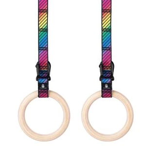 š„ATOMIC IRONš„ Kids Gymnastic Rings (Rainbow) Set - Picture 1 of 7