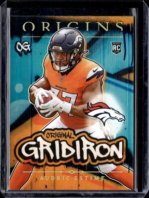 2024 ORIGINS ORIGINAL GRIDIRON #10 AUDRIC ESTIME RC  - Image 1 of 2