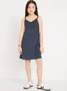 Old Navy Kids Girls Sleeveless Terry Gray Flower Swing Dress Size XL (14-16) - Picture 1 of 3