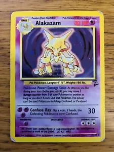 NEAR MINT! Alakazam (1/130) Holo Base 2 Set Pokemon Karte! SCHNELLER & KOSTENLOSER VERSAND! - Bild 1 von 2