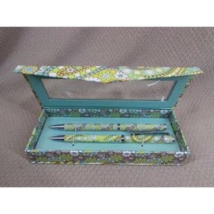 Vera Bradley Pen and Pencil Set Lemon Parfait New - Picture 1 of 10