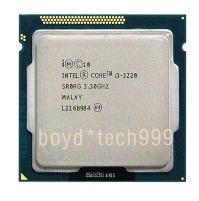 Intel Core i3-3220 CPU 2 cores Socket LGA1155 SR0RG 3.3 GHz 3300 MHz Processor - Image 1 of 4