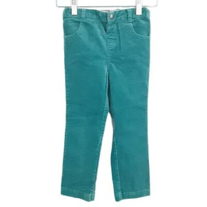 Jojo Maman Bebe Girls 4/5 Yrs Green Corduroy Pants Straight Leg Adjustable Waist - Picture 1 of 9