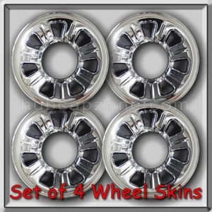 2001-2002 Ford Ranger Chrome 15" Wheel Skins Hubcaps Chrome Wheel Covers Set 4 - Picture 1 of 3