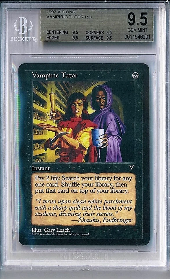 MTG Magic Visions Vampiric Tutor BGS 9.5 QUAD (95,95,95,95) Very hard cgc psa - Image 1 of 1