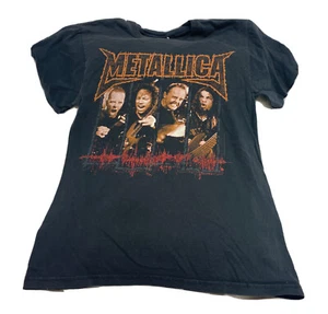 VINTAGE 90s METALLICA Band Hanes Heavyweight Size Adult Small Black T Shirt - Picture 1 of 5