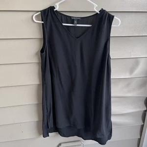 Eileen Fisher Women Silk Sleeveless Top Size XS Black Sustainable Office Capsule - Picture 1 of 8