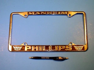 PORTATARGA METALLO VINTAGE PHILLIPS FORD CONCESSIONARIA MANHEIM PENNSYLVANIA PA - Foto 1 di 4