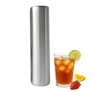 Stainless Steel Cylinder Ice Packs, Cylindrical Travel Packs Portable Coolers  - Picture 1 of 12