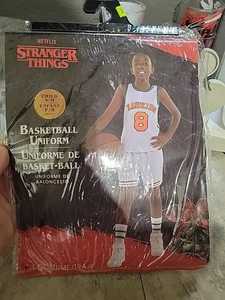 Stranger Things 4 Lucas Hawkins High Basketball Costume Halloween Mens S/M White - Picture 1 of 4