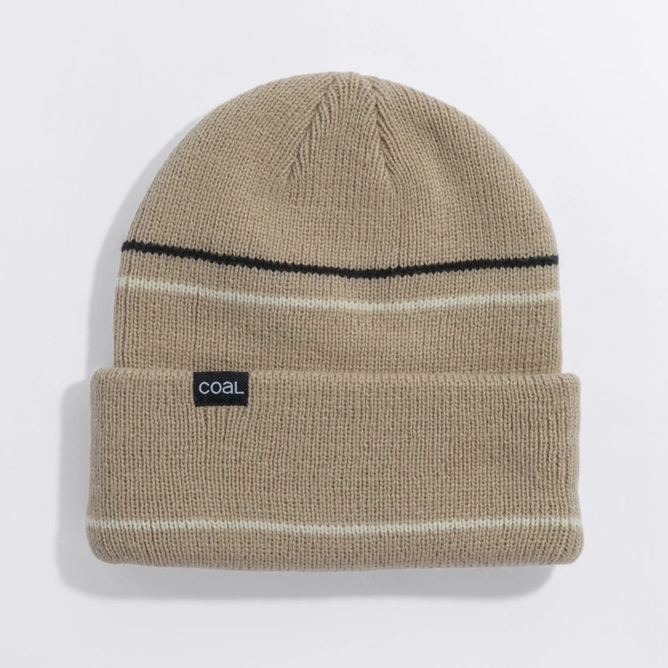 Coal The Wayne 中长亚克力 Beanie 男女皆宜 OSFM 卡其色 / 黑色 全新 — 第 1/1 张图片