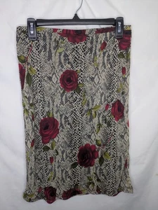 EXPRES VINTAGE Rock mit Schlangenleder und Rosenmuster VINTAGE Größe S - Bild 1 von 7