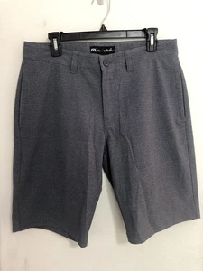 Travis Mathew Golf Shorts Mens Sz 32 Grey Stretch Wicking Performance Chino - Picture 1 of 11