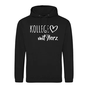 Unisex Hoodie Kollege mit Herz Geschenkidee Kollege Geschenk Präsent Mitbringsel - Picture 1 of 21
