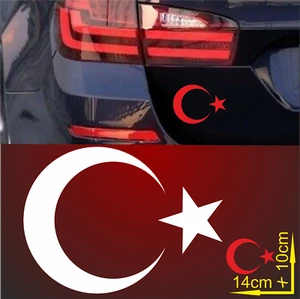1 Aufkleber 14x10cm TÜRKEI  Sticker Passt für BMW Auto Helm Türkiye Türk Biker - Bild 1 von 3