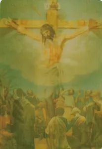 Postal vintage cristiano religioso cristiano xógrafo de la crucifixión ascensión de Jesús - Imagen 1 de 2