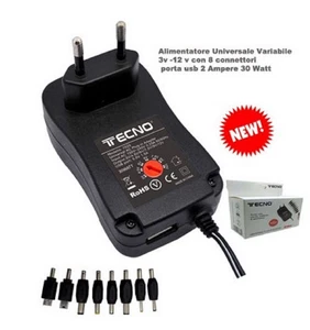 alimentatore per mediacom flexbook edge 13 Universale variabile 3-12v 30w - Foto 1 di 1