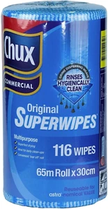 Chux Original Superwipes, Safe for Direct Food Contact, Blue, 65m Roll, 116 C... - Picture 1 of 6