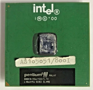 INTEL PENTIUM III 800MHz SL4MB - 800EB/256KB/ 133MHz/1,7V - Socket 370 #1377 - Imagen 1 de 2
