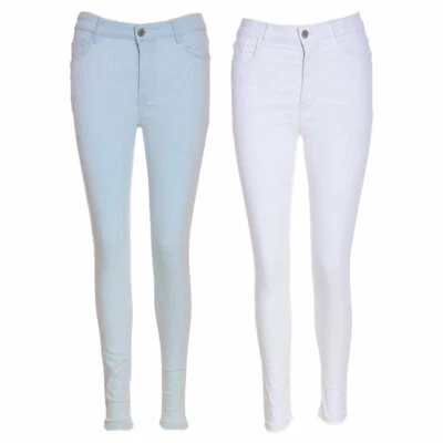 MANGO Womens Jeans Denim Push Up Skinny Fit Casual Stretch Cotton Plain Pants - Image 1 of 4