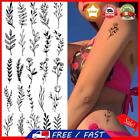 10pcs Body Tattoo Sticker Flower Cool Tattoos Grass for Men Women 68x140mm (A)