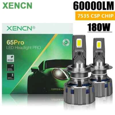 Canbus LED H1 H4 H7 H11 60000LM HB3 HB4 HIR2 180W High Power LED Car Headlights - Image 1 of 4