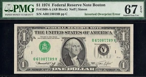 1974 $1 FRN "INVERTED -OVERPRINT" 67Q - Picture 1 of 3