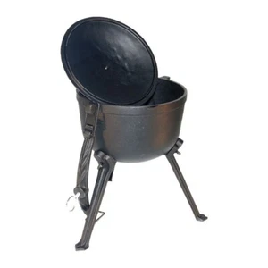 Cast Iron Campfire Pot, 8L, Outdoor Cooking Outdoor Cooking – Durable & Non-Sti - Picture 1 of 4
