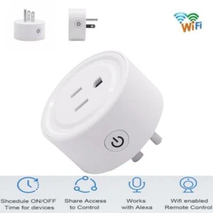 Enchufe inteligente interruptor de salida WiFi funciona con Echo Alexa aplicación Google Home voz remota - Imagen 1 de 12