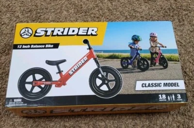 Bicicleta de equilibrio de entrada clásica 12 para niños pequeños de 18 a 36 meses, metal rojo  Foto 1 de 4