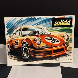 SOLIDO 1974 MODELO DE COCHE FUNDIDO A PRESIÓN GAMA 1/43 FOLLETO CATÁLOGO PORSCHE CARRERA RS - Imagen 1 de 5