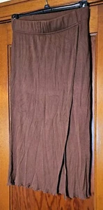 Maxi Falda 7 For All Mankind Marrón Cómoda Talla Larga Mediana Elastizada - Imagen 1 de 11