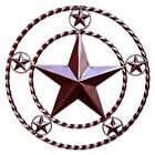 Metal Wall Star Home Décor - HEAVY DUTY Iron Metal Stars for Outdoor, Brown