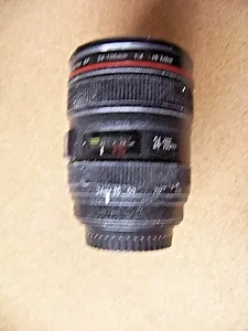 replica black camera lens plastic cup, zoom 24-105 mm 1.4 - Picture 1 of 7