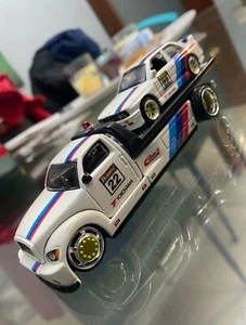 Maisto Design Elite Transporter Flatbed + 1988 BMW M3 E30 1:64 Toy Gift Kids - Picture 1 of 12